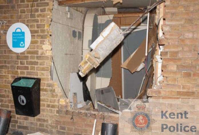 The damage caused during the Dartford raid. Picture: Kent Police