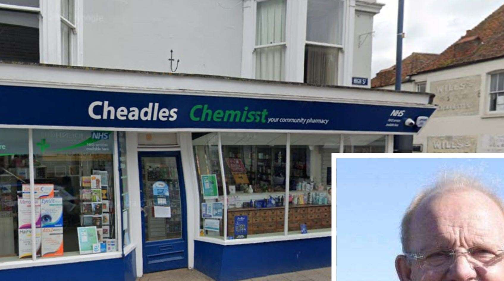 Cheadles Pharmacy in Whitstable is not currently serving customers with prescriptions. Photo: Google Maps