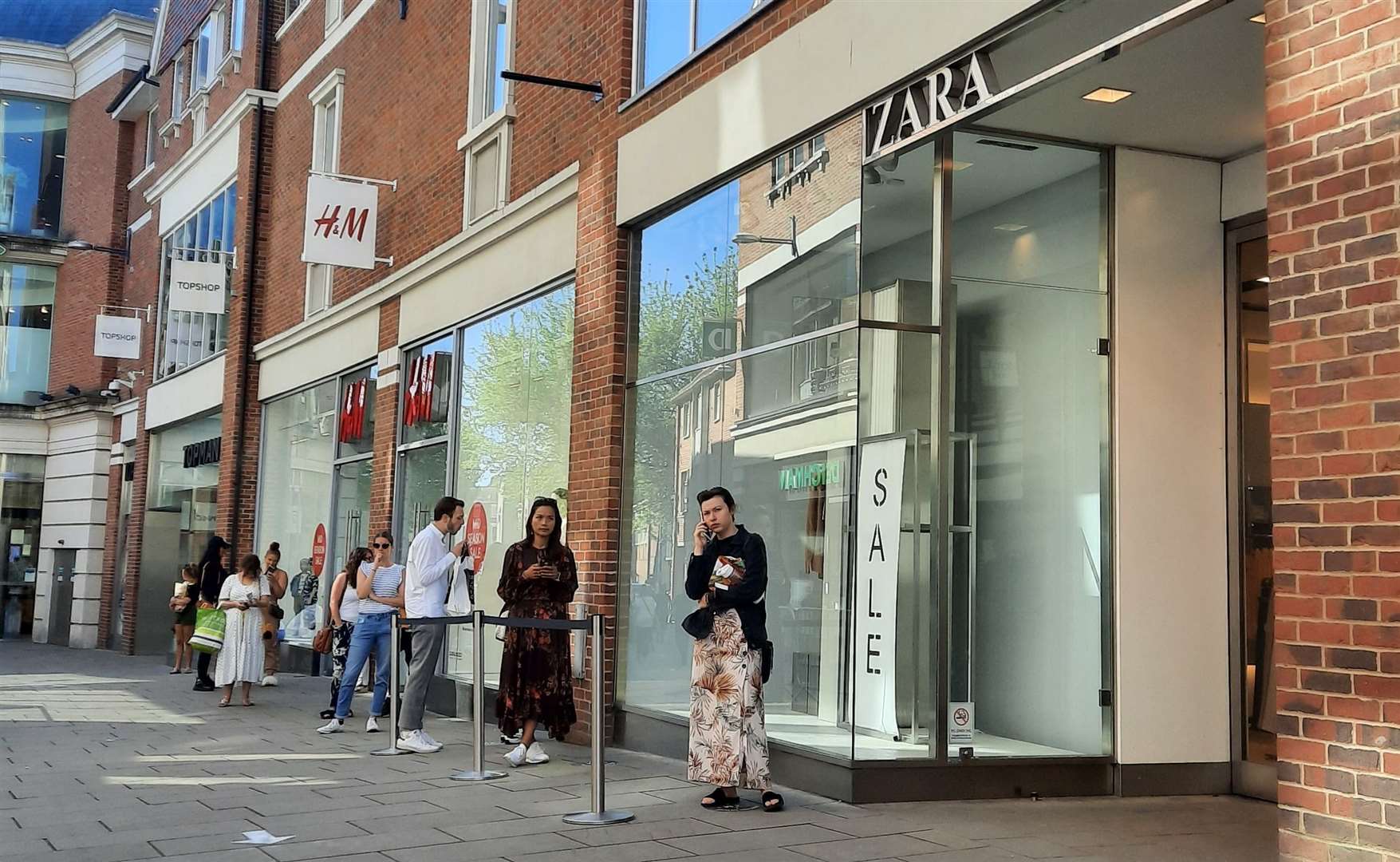 People were keen to shop at Zara in Canterbury