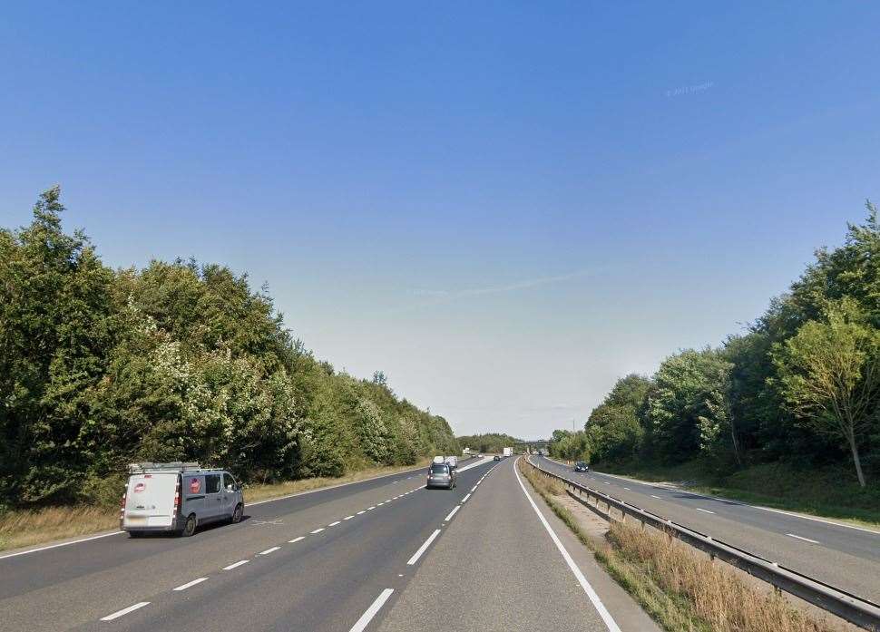 A man from Thanet died in a motorhome on the A14 in Cambridgeshire. Picture: Google Street View