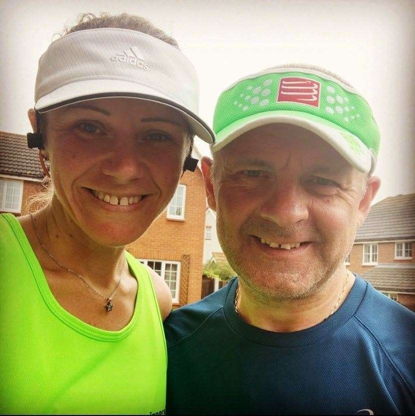 Marathon runners Steph and John Gill from Sheppey
