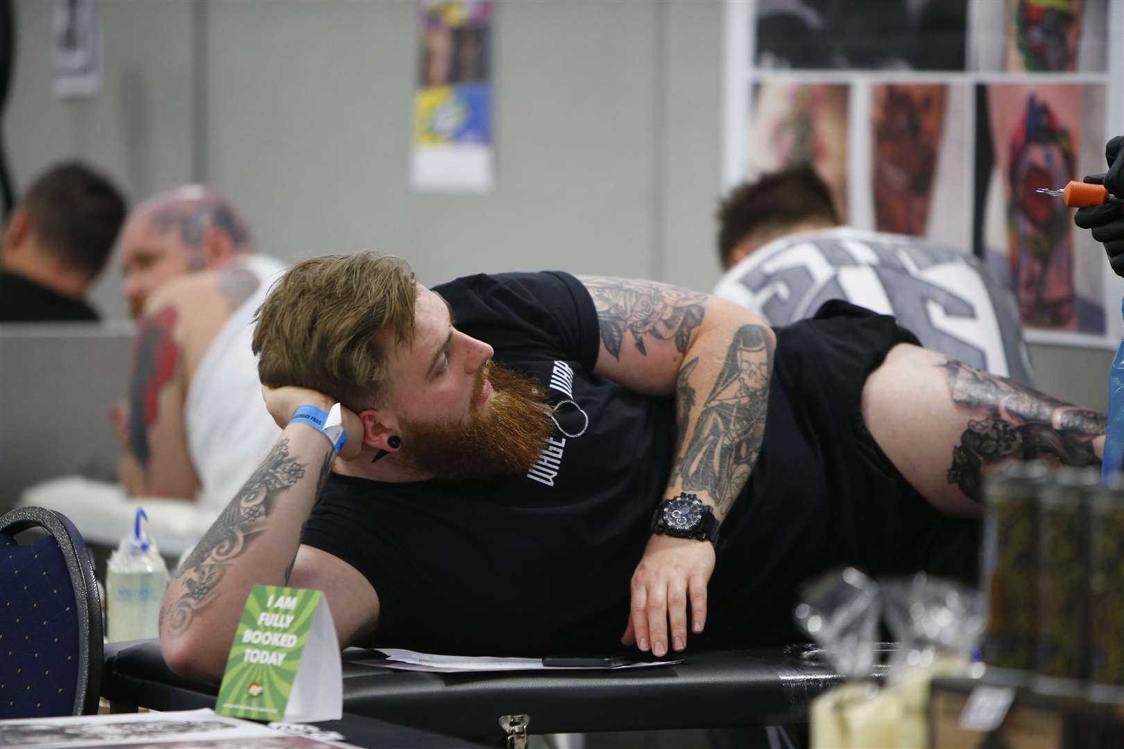 Visitors will be lining up for their favourite tattoo artists at the convention. Picture: Andy Jones