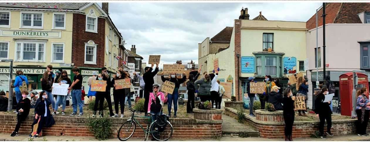 People gathered this afternoon in Deal. Picture: Graham Sullivan