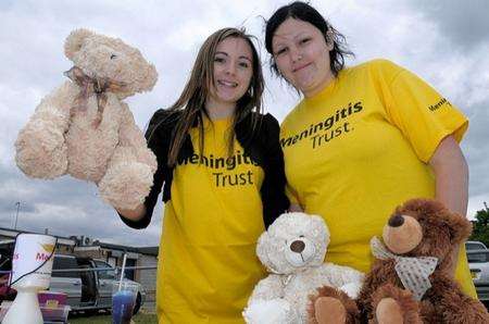 Organisers Kerry Jacobs, left, and Natasha Collier, at the Name the Bear