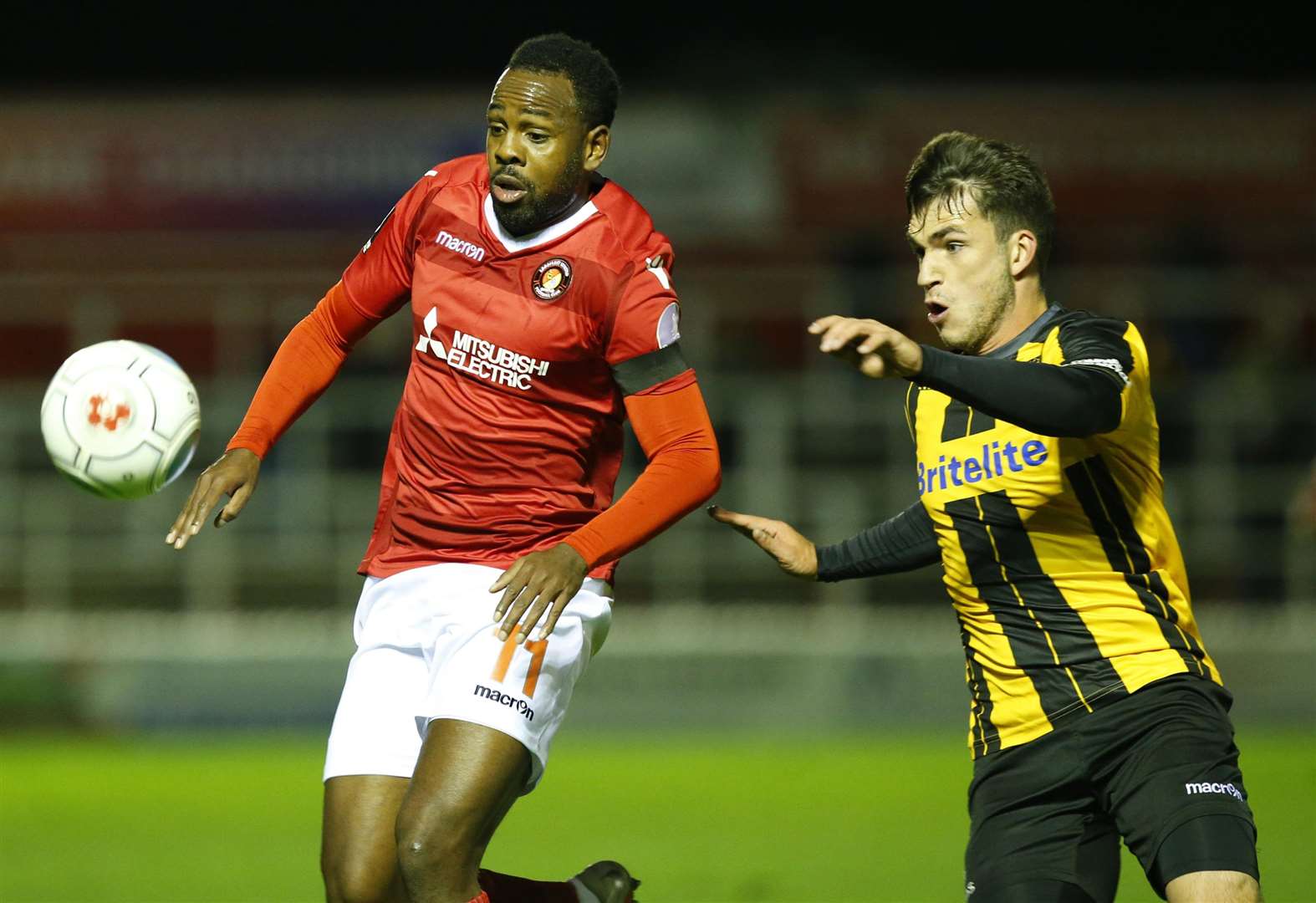 Jack Doyle in action for Maidstone at Ebbsfleet Picture: Andy Jones