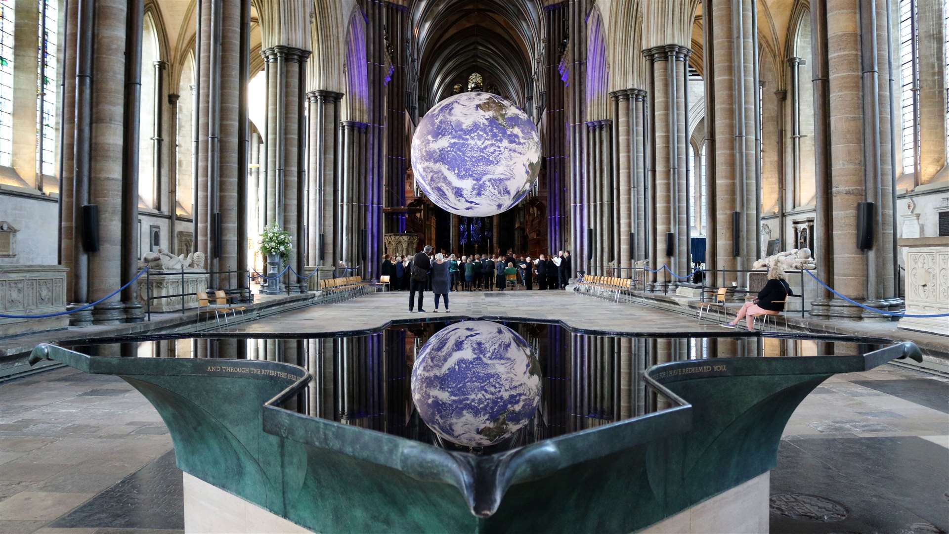 Gaia is the latest project by visual artist Luke Jerram and aims to show visitors a new perspective on our planet. Picture: Rochester Cathedral