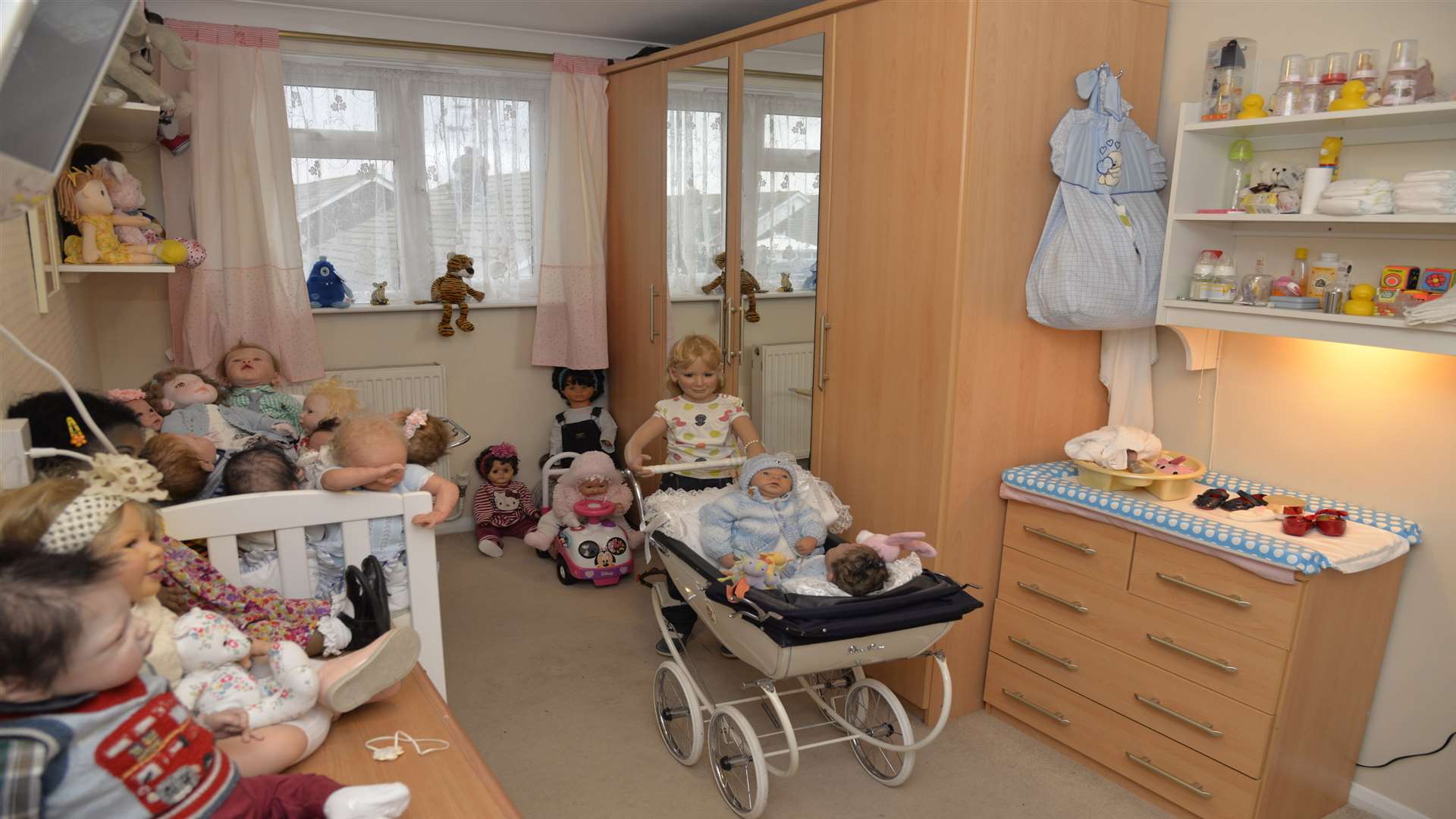 The reborn dolls live in a nursery in Christine's house