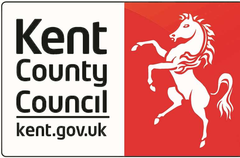 KCC logo. Alfie's taxi to and from school is funded by Kent County Council.
