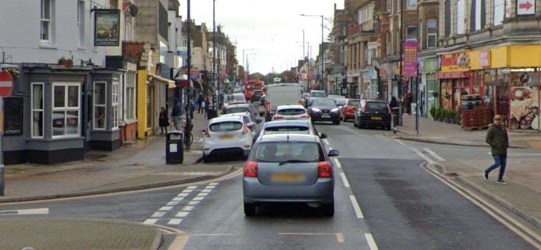 A person has been hit by a car in Northdown Road, Cliftonville, Margate. Picture: Google