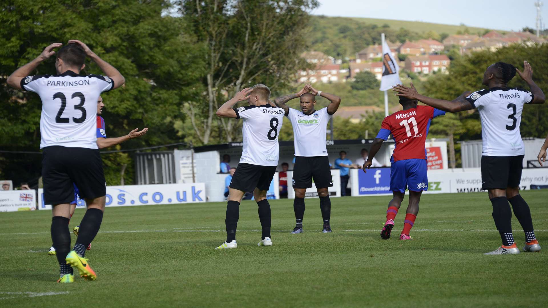 Dover's defence have their head in their hands against Aldershot. Picture: Paul Amos