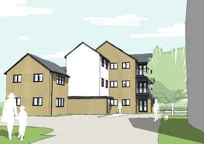Artist impression of the redevelopment of Keary Road, Swanscombe which is to be developed into use as 6 new flats.