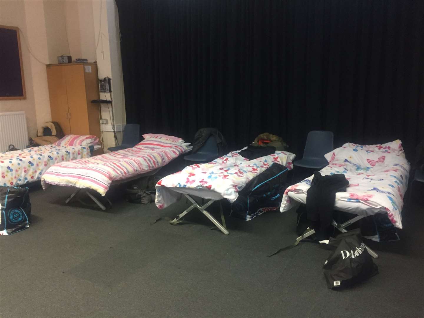 Guests make up their beds shortly after arriving
