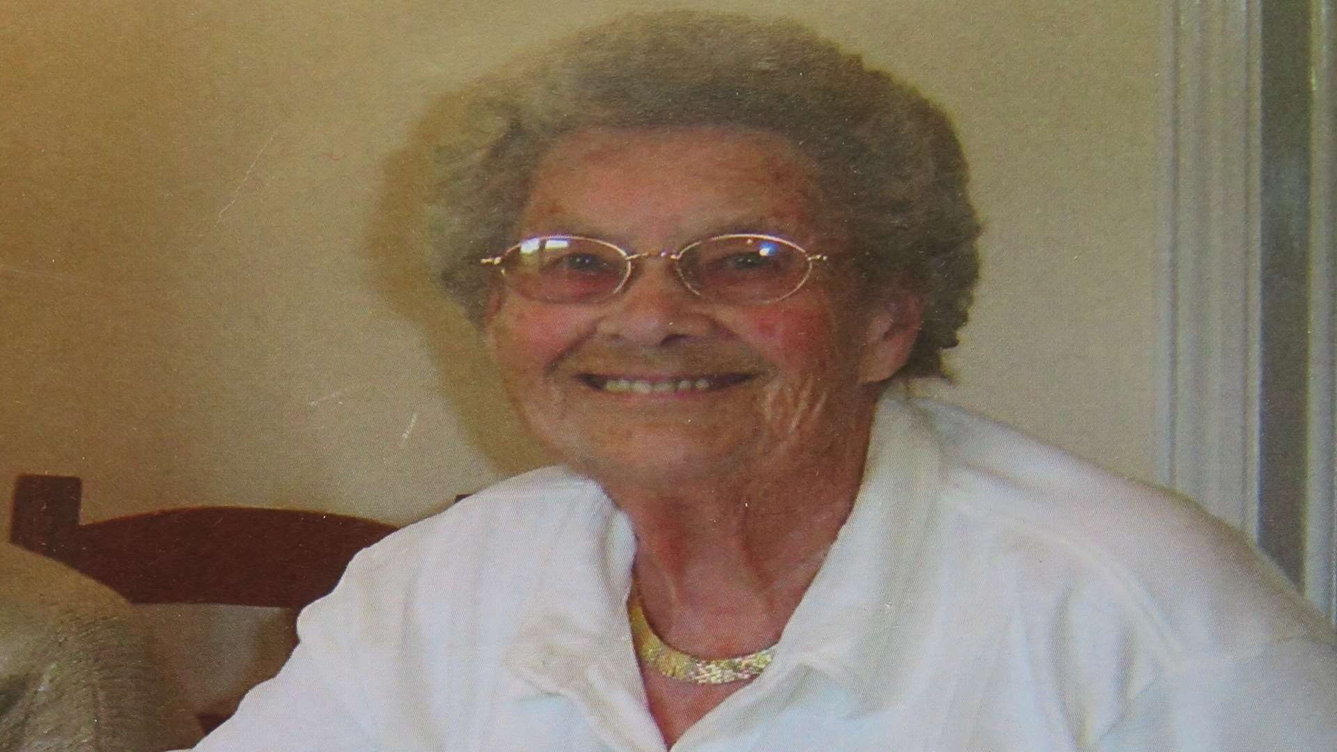 Phyllis Hadlow on her 90th birthday