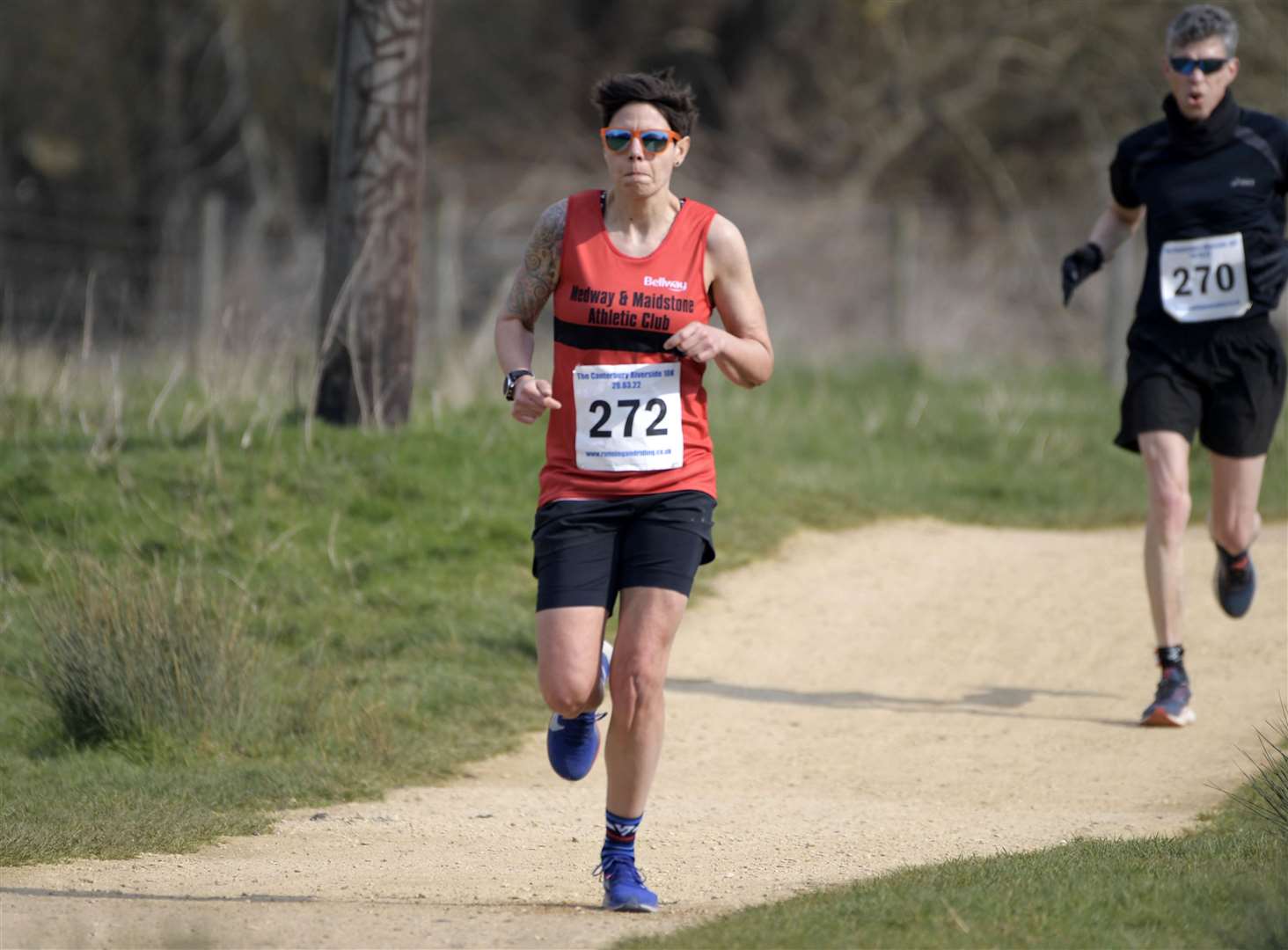 Jemma Whyman, of Medway & Maidstone AC, was second female back in 16th. Picture: Barry Goodwin