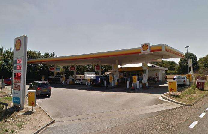 The attempted theft took place at the Shell garage on the A249 Detling Hill. Picture: Google