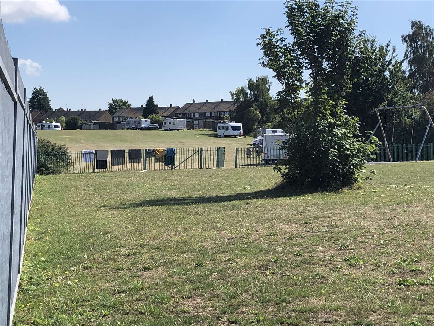 Travellers were pitched up in St Gregory's Crescent, Gravesend