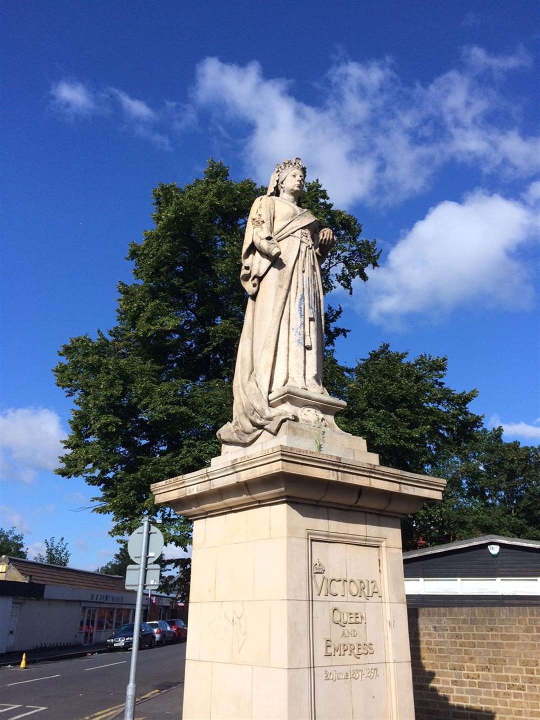 The Victoria statue is a listed monument and has been standing in the town for more than a century.