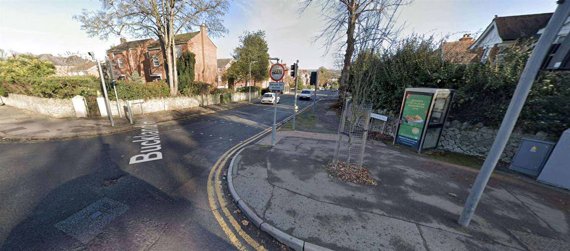 The junction between the A20 London Road and Buckland Hill. Picture: Google Street View