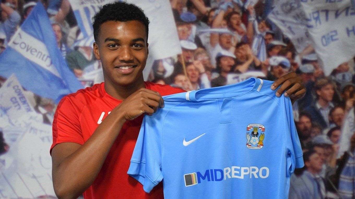 The teenage star signed his first professional contract with Coventry City
