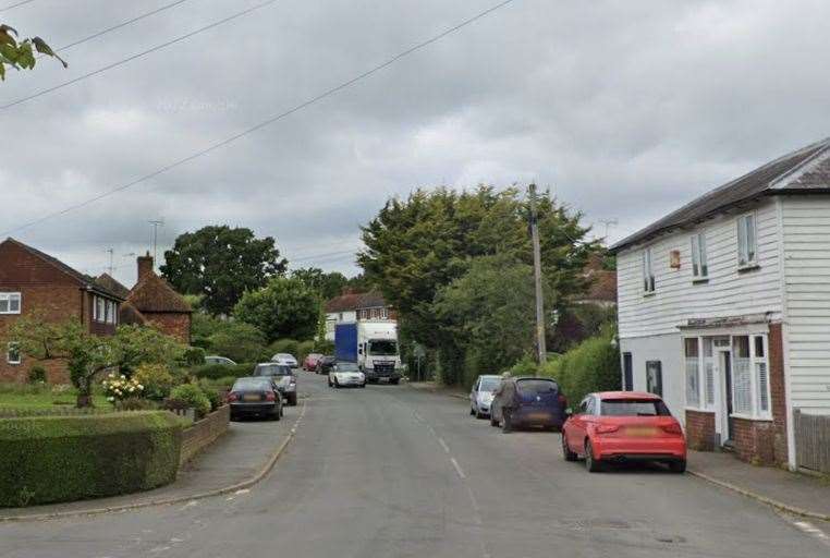 A cyclist has died after a crash in Maytham Lane, Rolvenden. Picture: Google