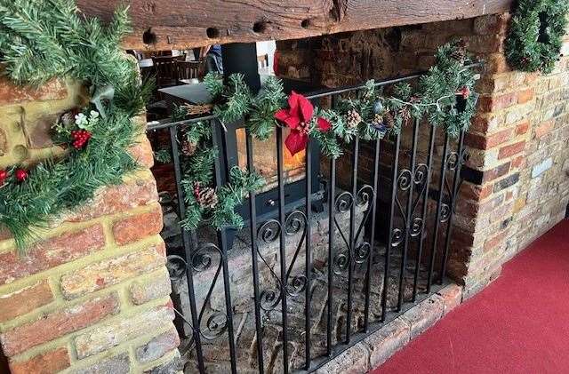The fireplace is open on both sides so the whole pub can take advantage of this great log burner – unusually it features a glass door on two sides as well