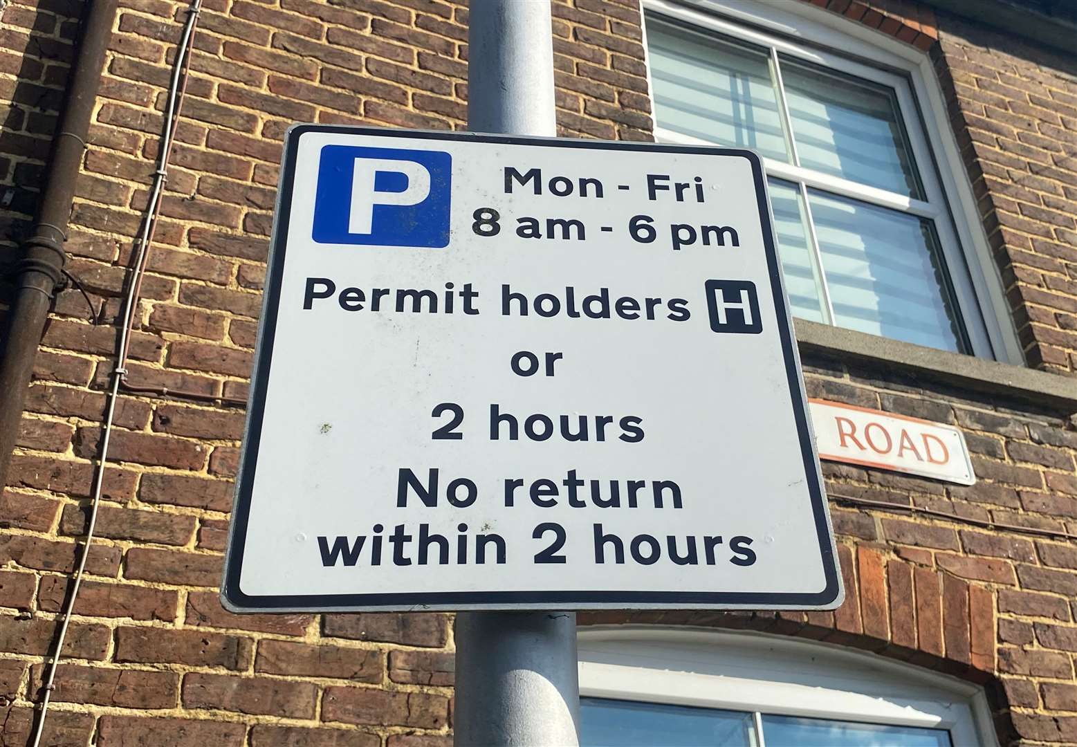 Drivers can park for free for two hours or have a permit