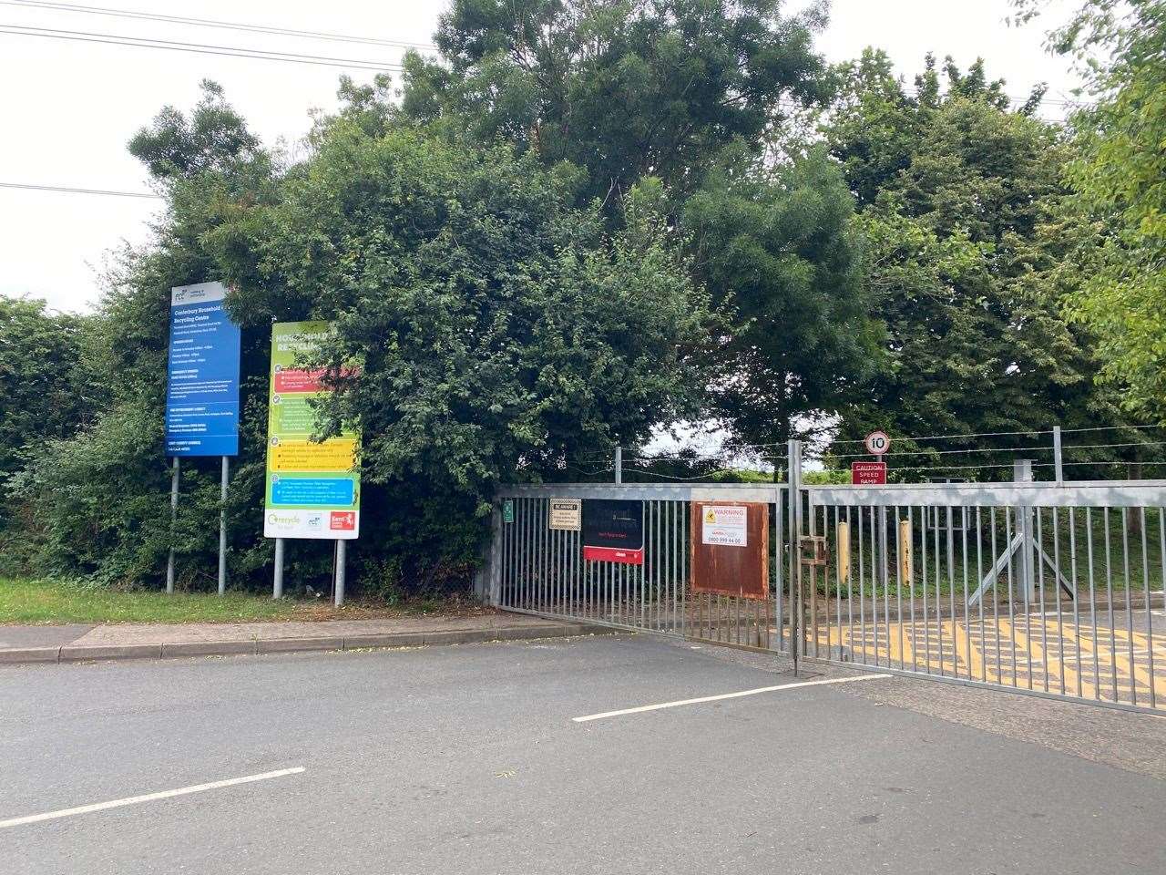 The recycling centre in Vauxhall Road, Canterbury