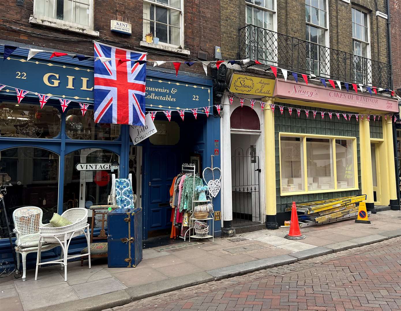 Rochester High Street is being transformed into ‘Windsor’ for Netflix filming. Picture: Megan Carr