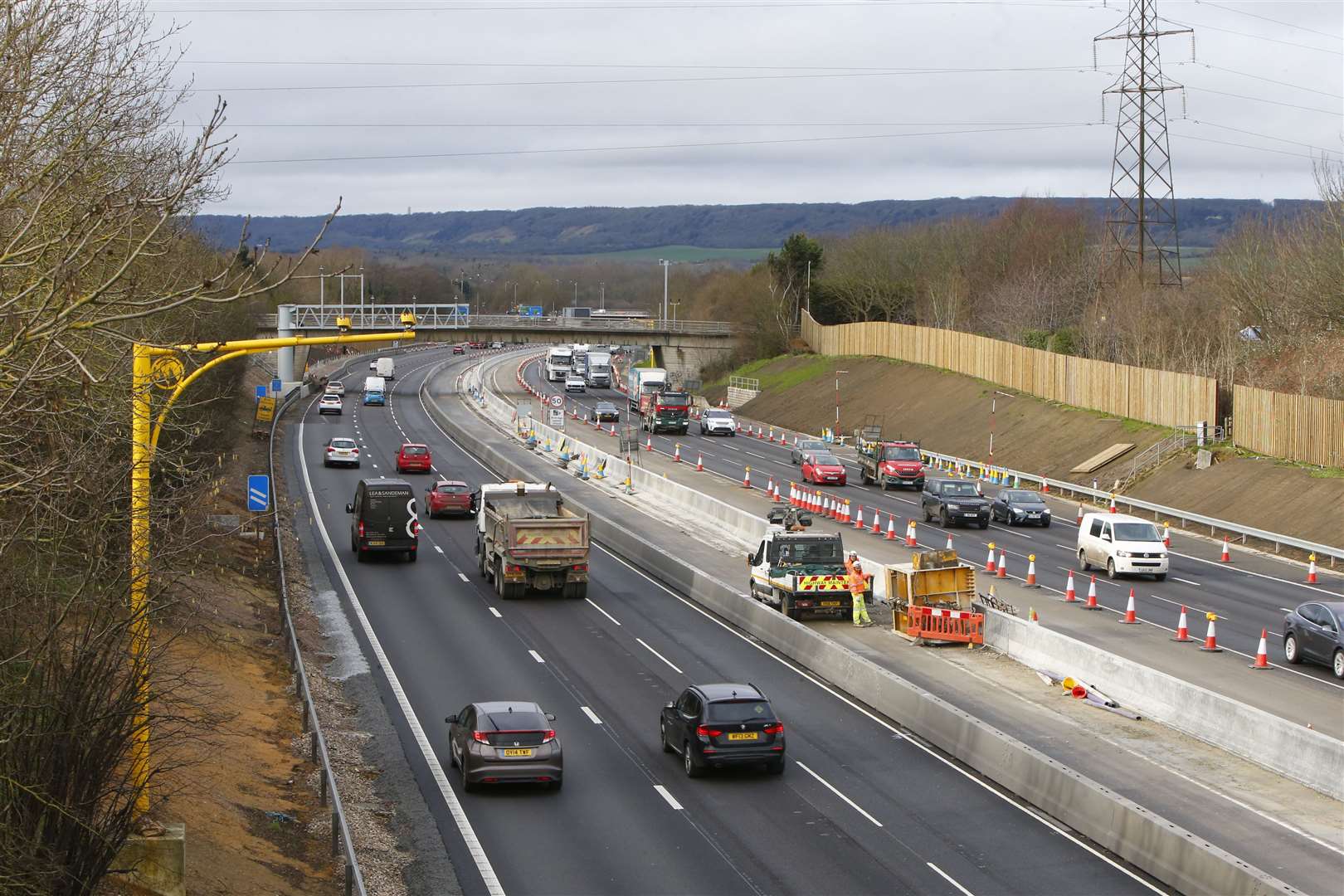A 6.5mile stretch of smart motorway is planned on the M20 Picture: Andy Jones