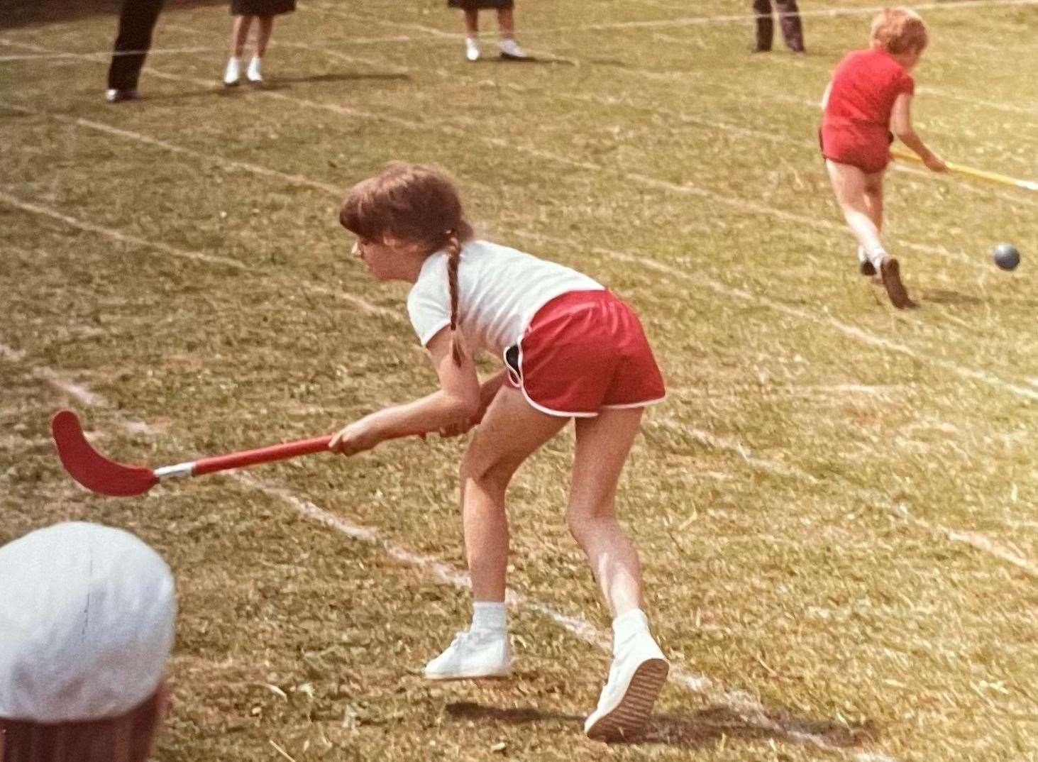 Angela as a youngster at East Borough Primary School's sports day. Picture: Angela Barnes