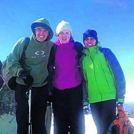 Three Peaks trio at the top of Ben Nevis