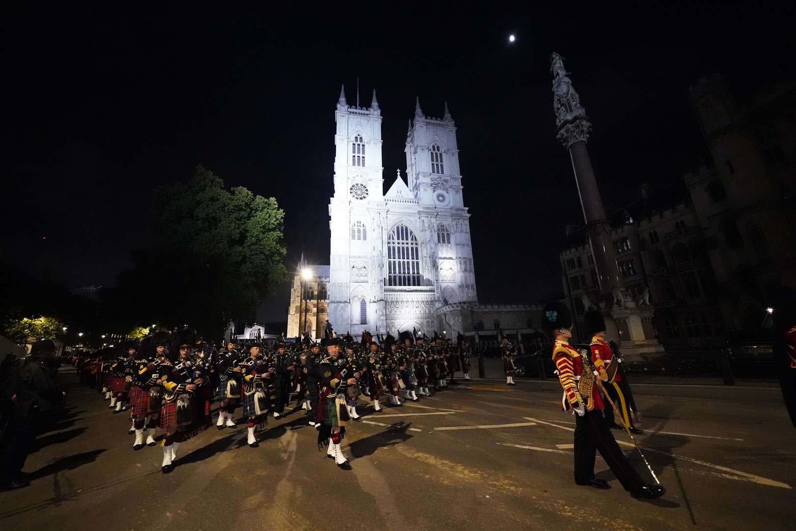 The procession travelled from Westminster Hall on to Westminster Abbey (Danny Lawson/PA)