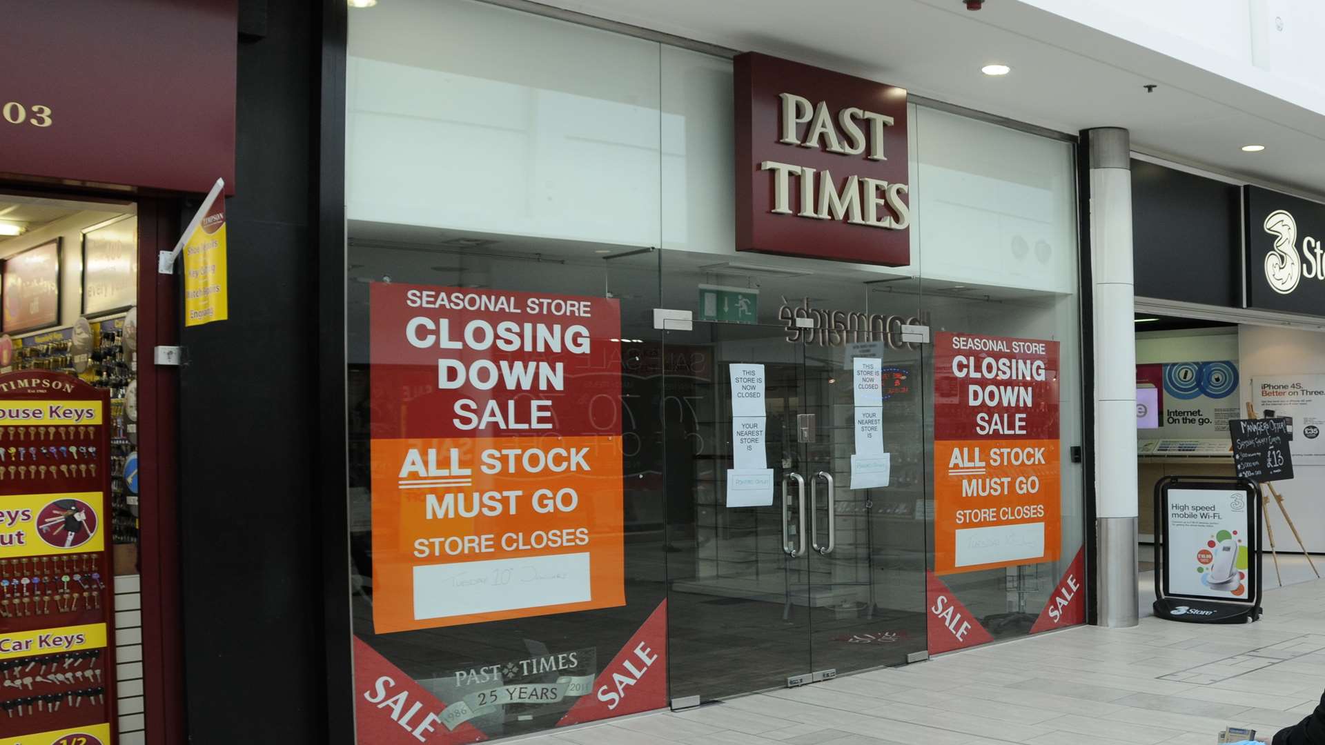 Past Times in County Square, Ashford stopped trading back in 2012