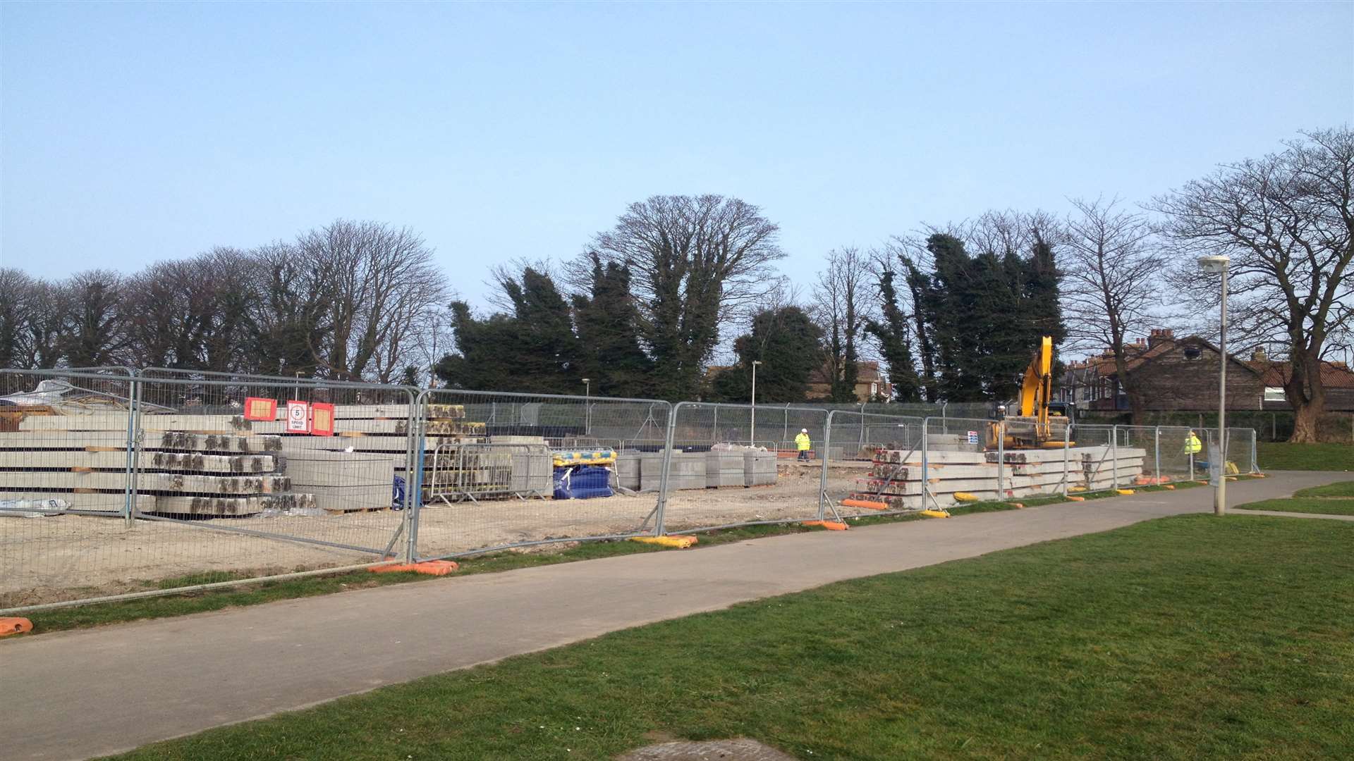 The area where the new Youth Club is being built, near Tides