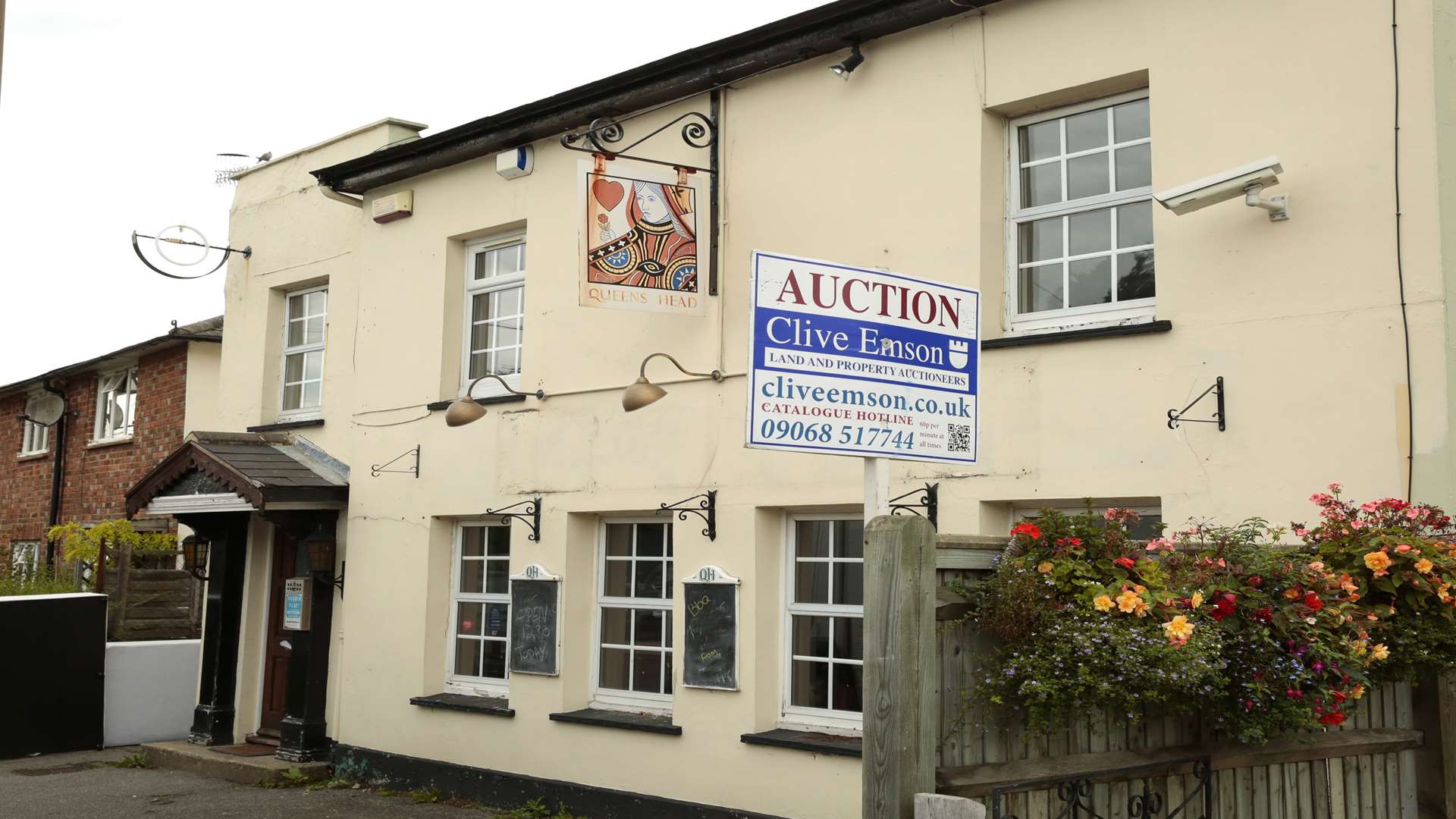The pub, which has been closed, is being auctioned