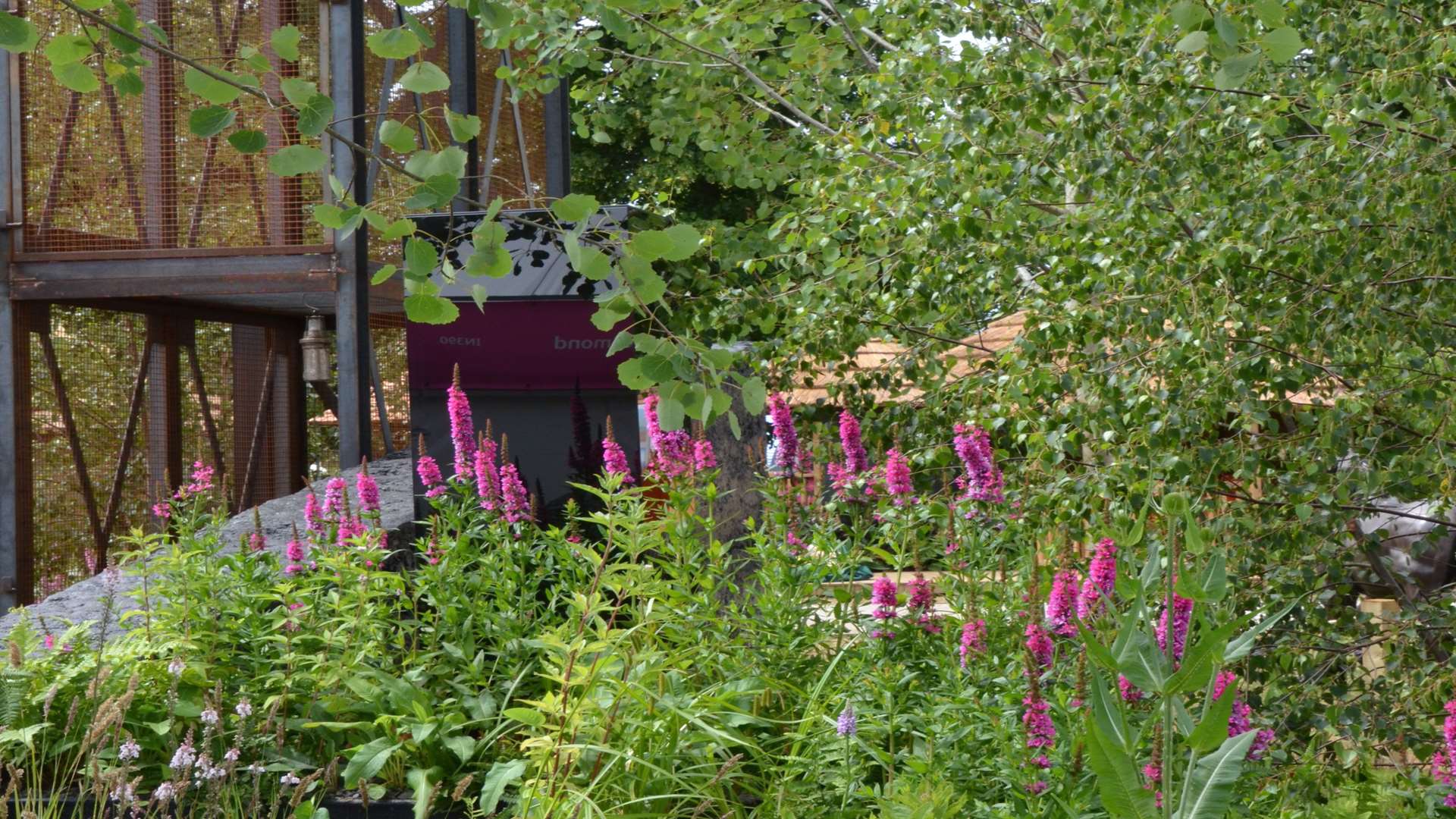 Beth Williams' coal mine-inspired garden at Hampton Court. Picture: Ian West