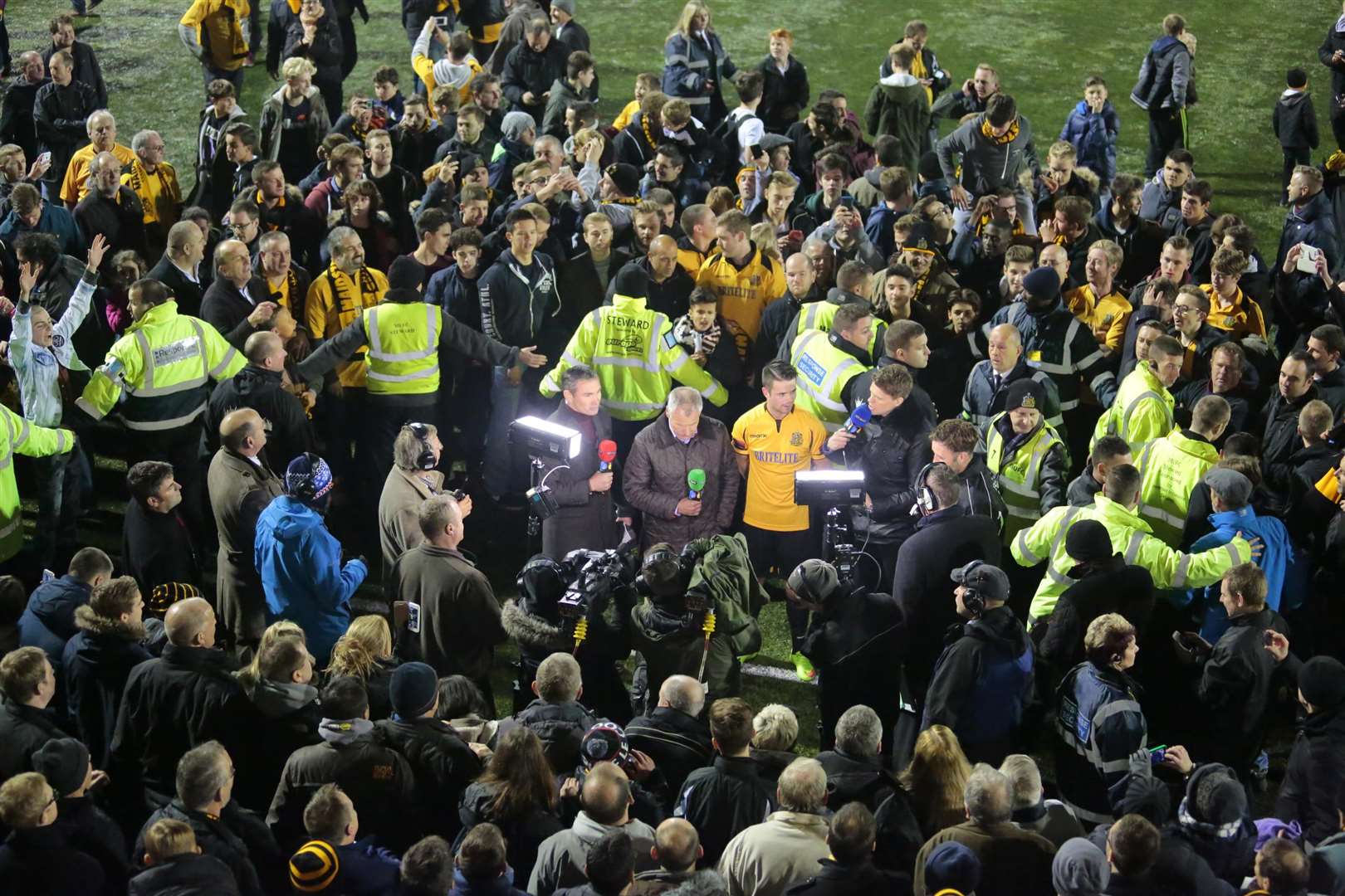 Great scenes after Maidstone's win over Stevenage Picture: Martin Apps