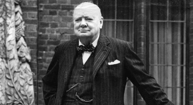 Former prime minister Winston Churchill at his home in Chartwell. Picture: National Trust