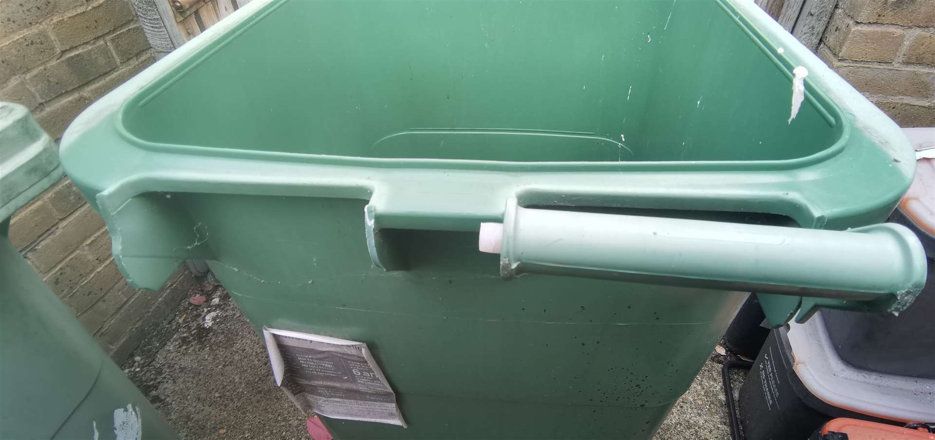 Tim Spencer's broken waste bin is 'still serviceable' says council