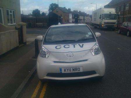 Medway Council CCTV car on double yellow lines in Canterbury Street, Gillingham. Photo: Martin Duncan