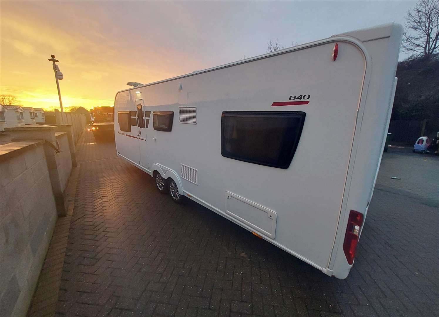 The caravan was stolen from Cheshire and found in Dartford. Photo credit: Kent Police