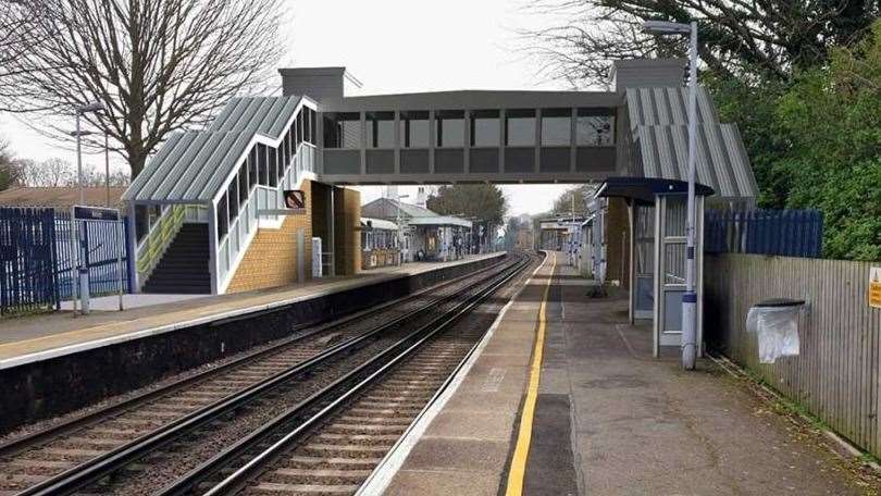 An artist's impression of how the new bridge and lifts at Bexley Railway Station will look