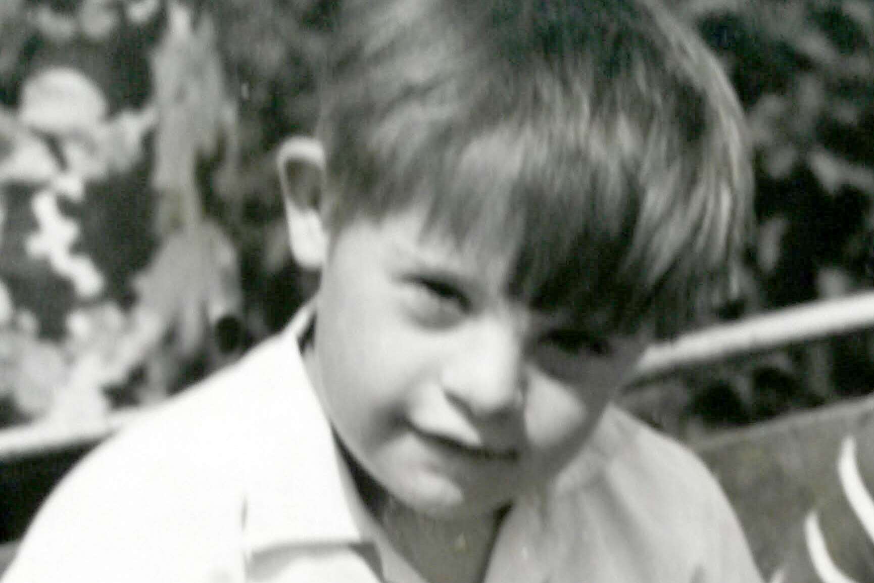 Mr Waters as a young boy. Picture: SWNS.
