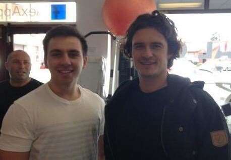 Orlando Bloom - now engaged to Katy Perry - in a Whitstable gym
