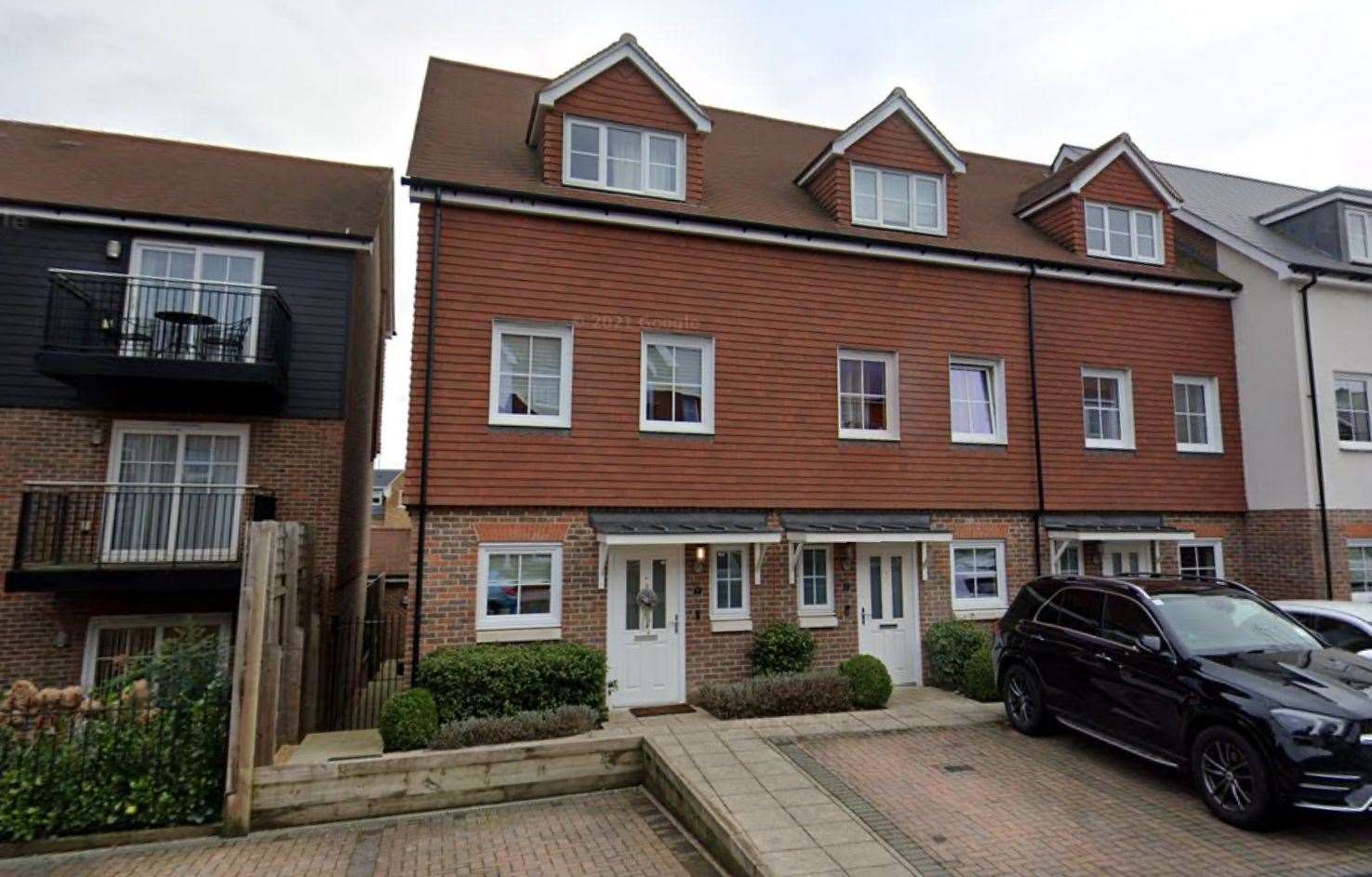 Outside one of the properties in Sevenoaks' cheapest streets. Picture: Google