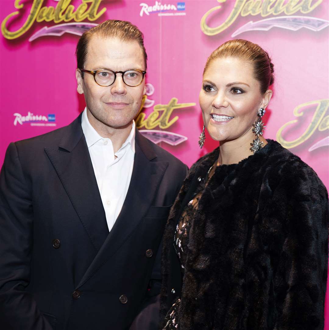 Victoria, Crown Princess of Sweden and her husband, Prince Daniel (Giles Anderson/PA)