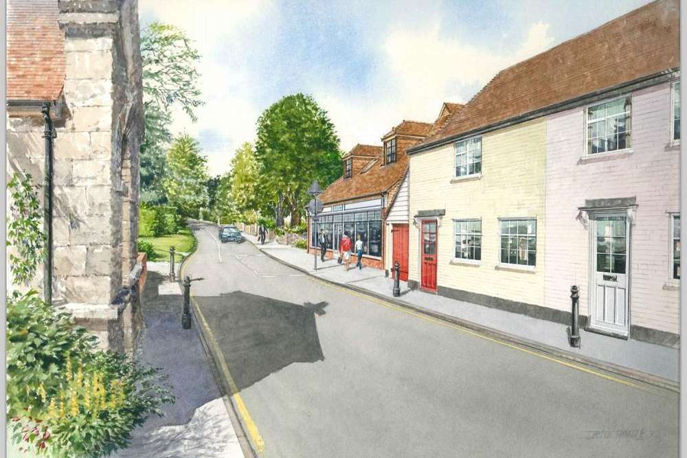 Artist's impression of proposed Southern Co-Operative in Faversham Road, Lenham
