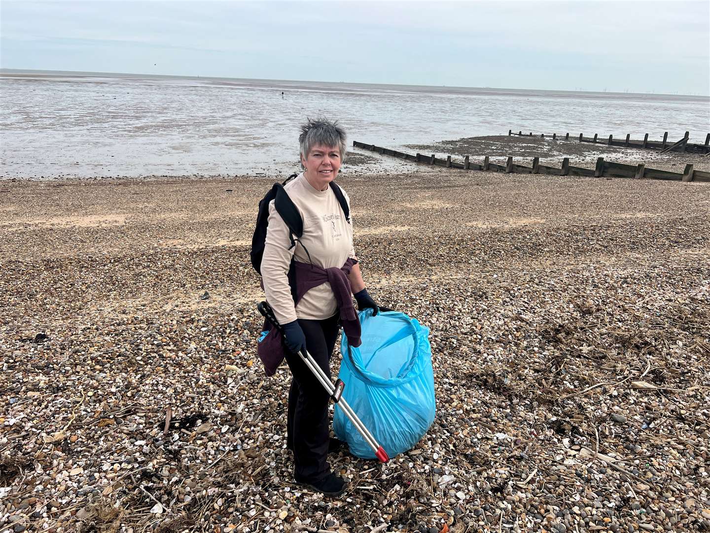 Tracey Bradburn, from Sheerness, has been litter picking around the Island on many occasions