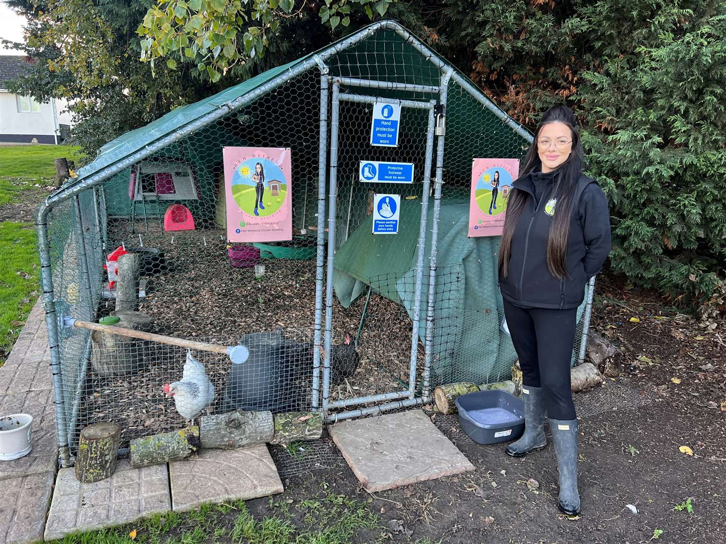 Katriona Shovlin and her hen hotel in Upchurch. Picture: Megan Carr