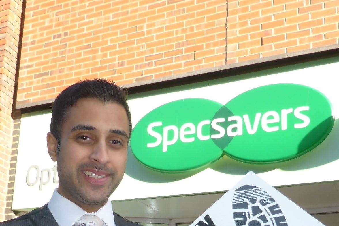 Pritin Patel of Dover Specsavers. Library picture: Simon Dolby, KM Charity Team
